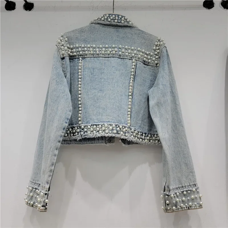 Autumn Women Fashion Pearl Bea - Streetwear Brand Pants 评论和价格
