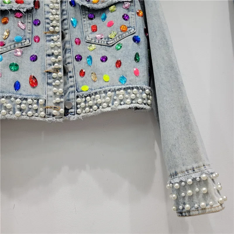 Autumn Women Fashion Pearl Bea - Streetwear Brand Pants 评论和价格