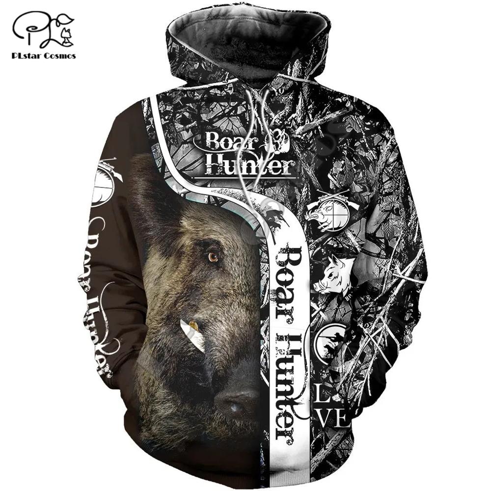Autumn Brand Hoodies Boar Hunt - Streetwear Brand Hoodies 评论和价格