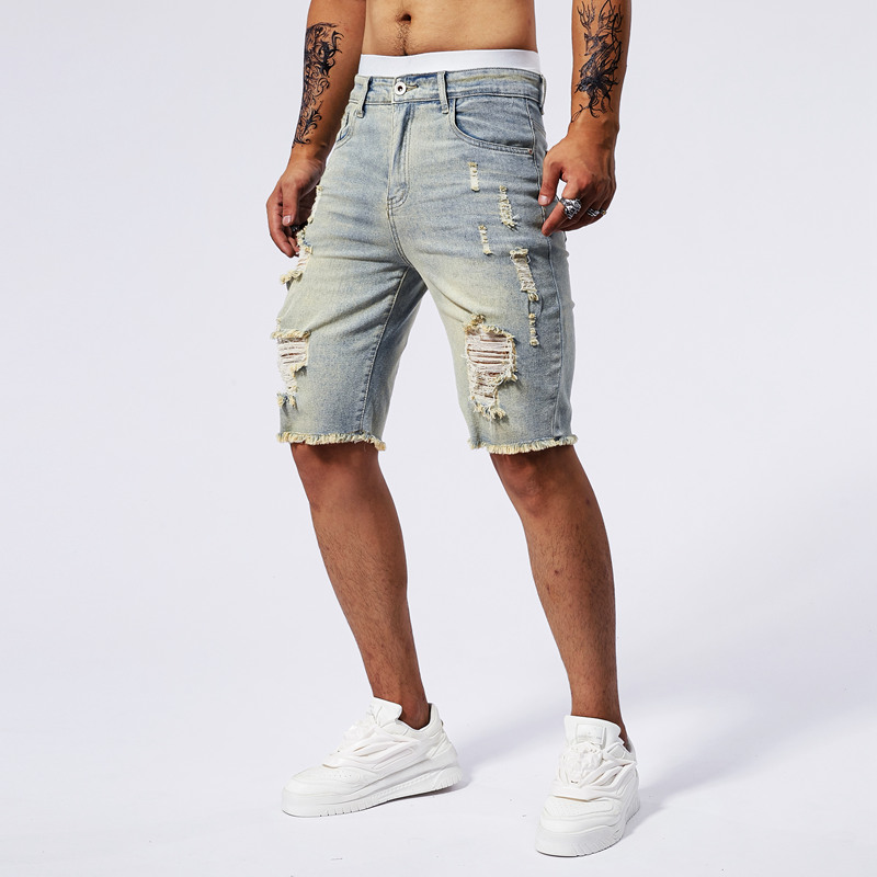 2025 Summer New Men's Ripped D - Streetwear Brand Vintage 评论和价格