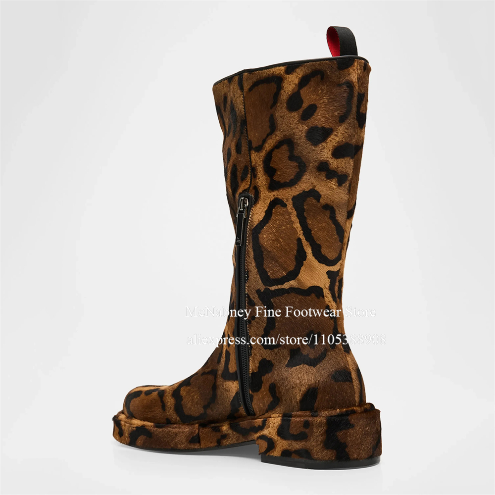 Leopard Print Calf Hair Side Z - Streetwear Zipper 评论和价格
