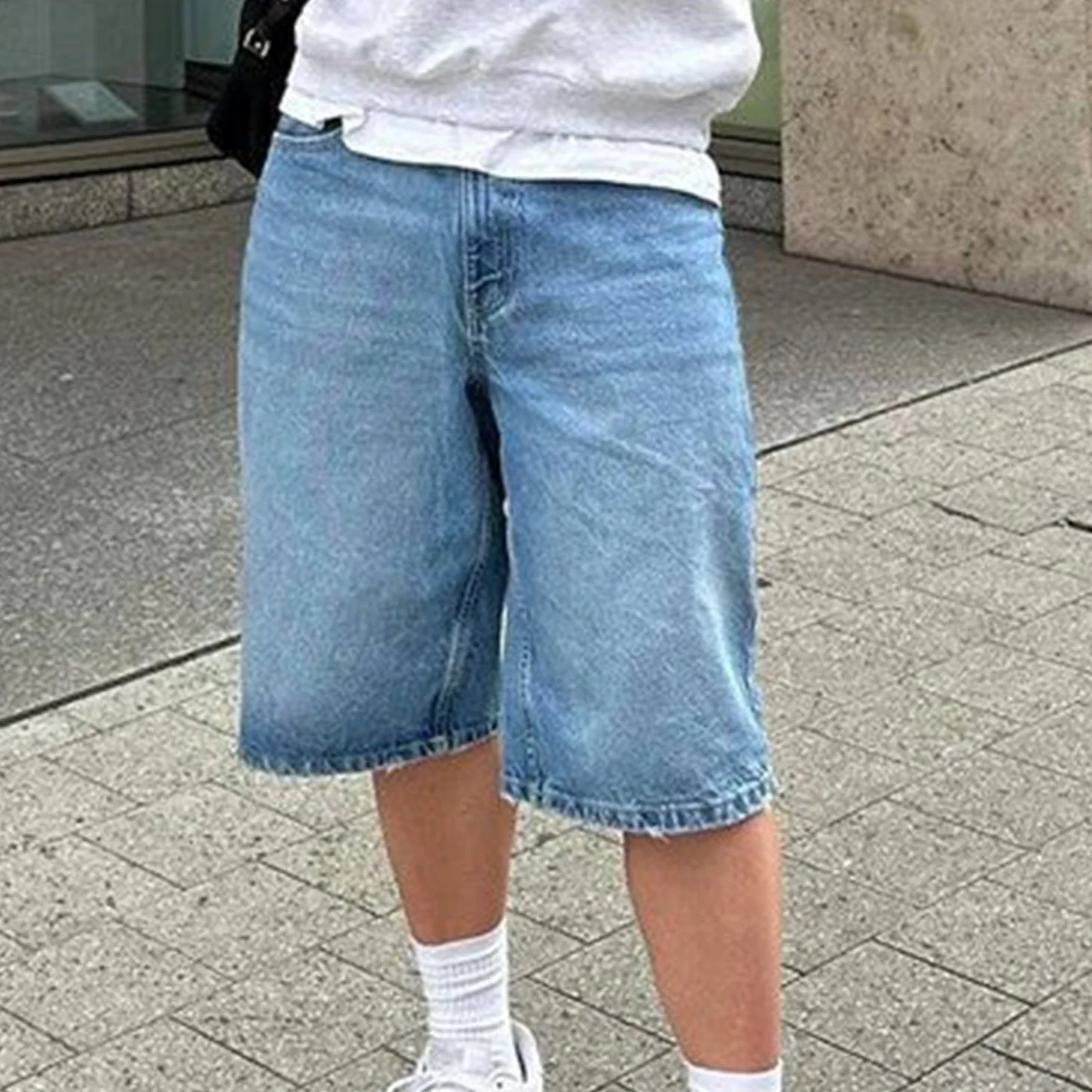 Baggy Jeans Shorts for Men Cas - Fear Of God Essential 评论和价格