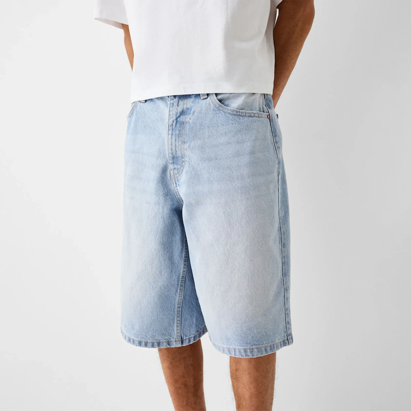 Baggy Jeans Shorts for Men Cas - Fear Of God Essential 评论和价格