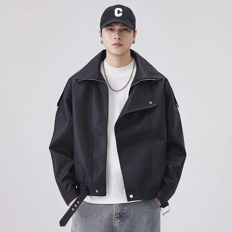 Autumn Winter Leather Jacket M - Streetwear Brand Vintage 评论和价格