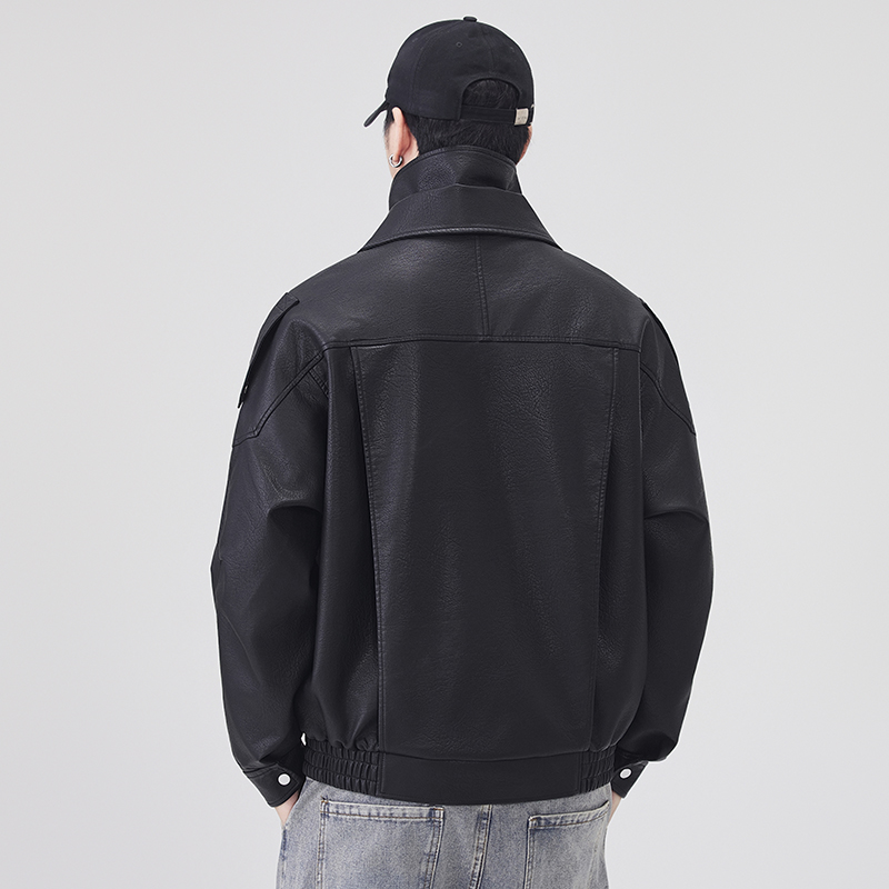Autumn Winter Leather Jacket M - Streetwear Brand Vintage 评论和价格
