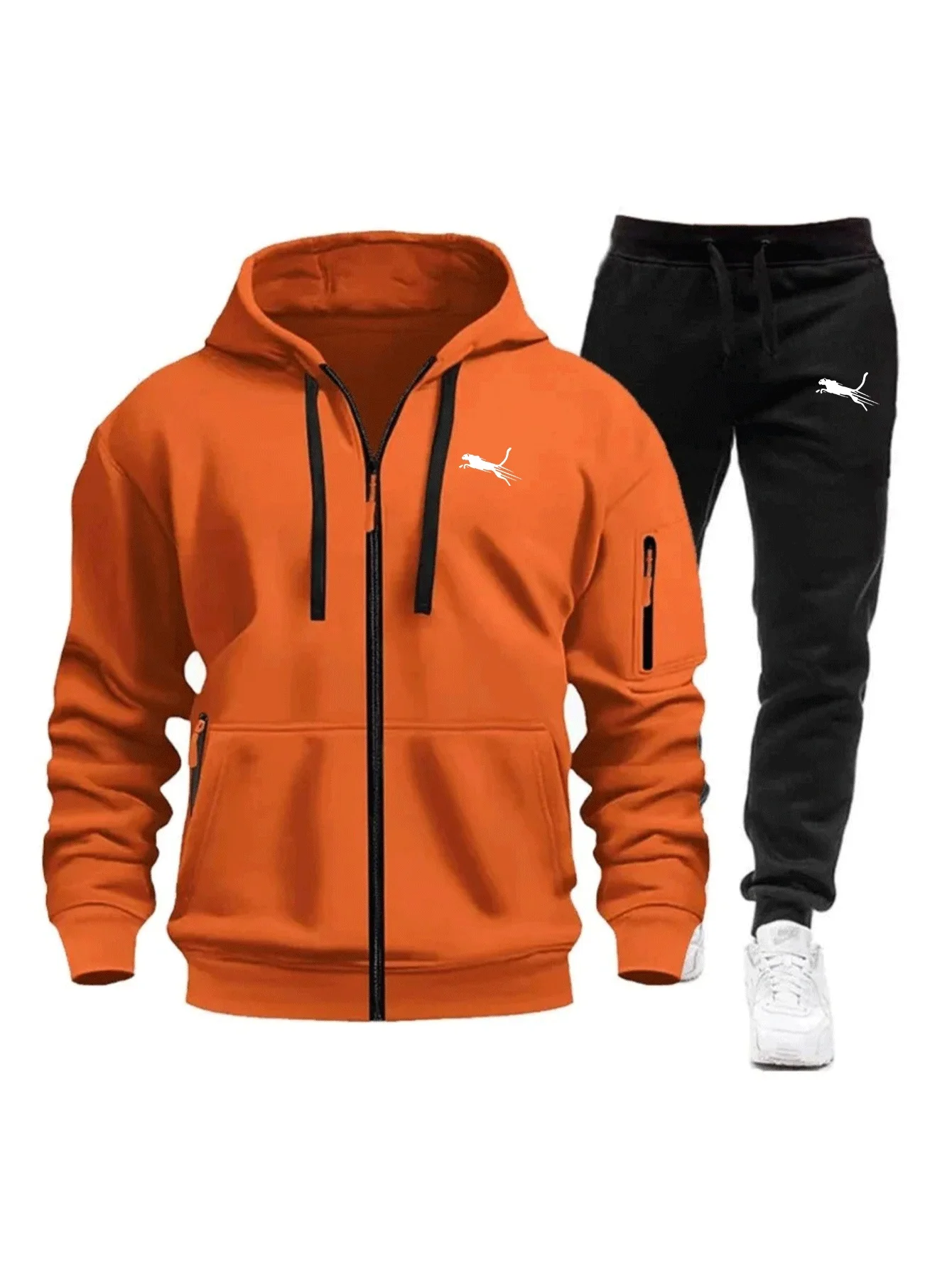 Men Casual Sweatshirt Suit Dai - Streetwear Zipper 评论和价格