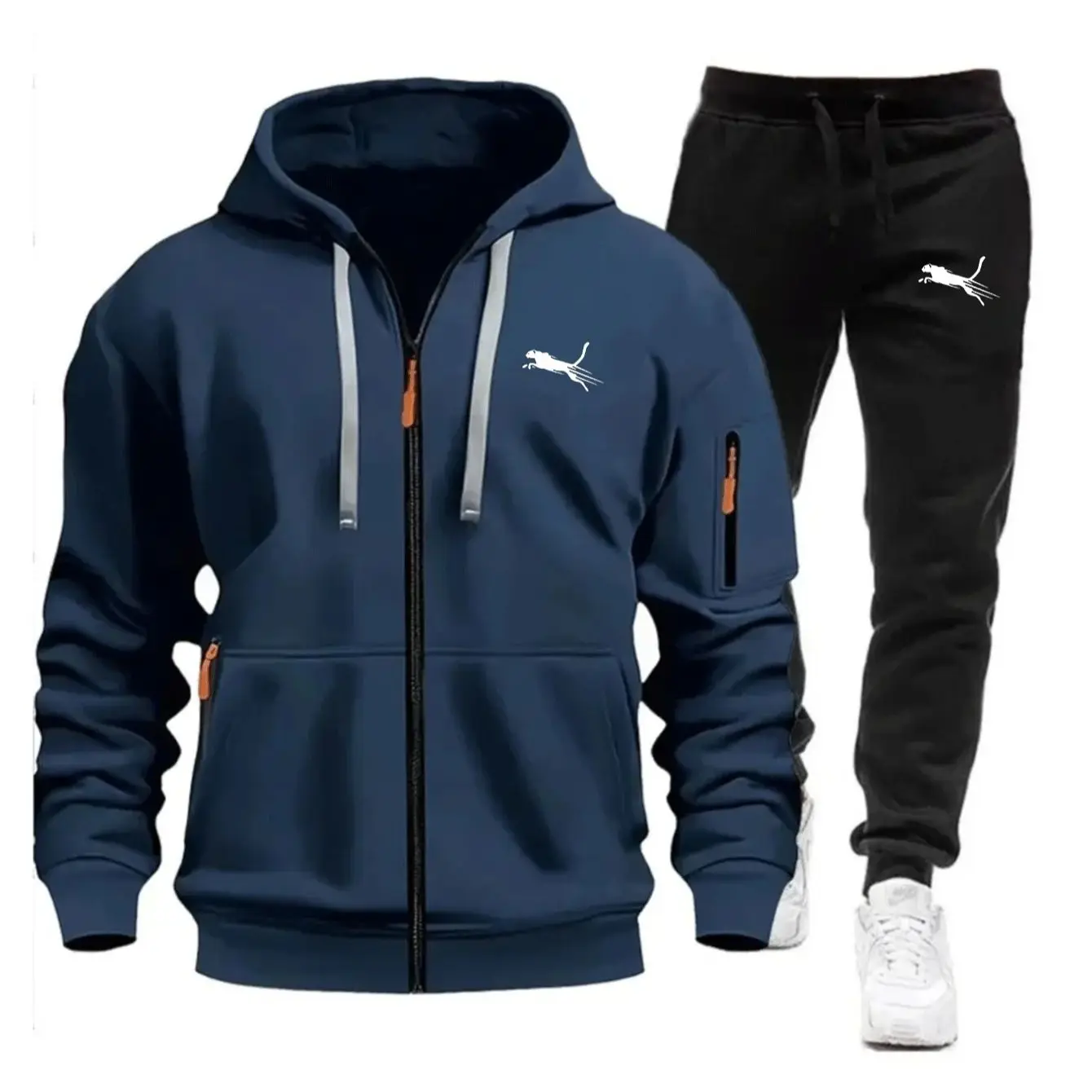 Men Casual Sweatshirt Suit Dai - Streetwear Zipper 评论和价格