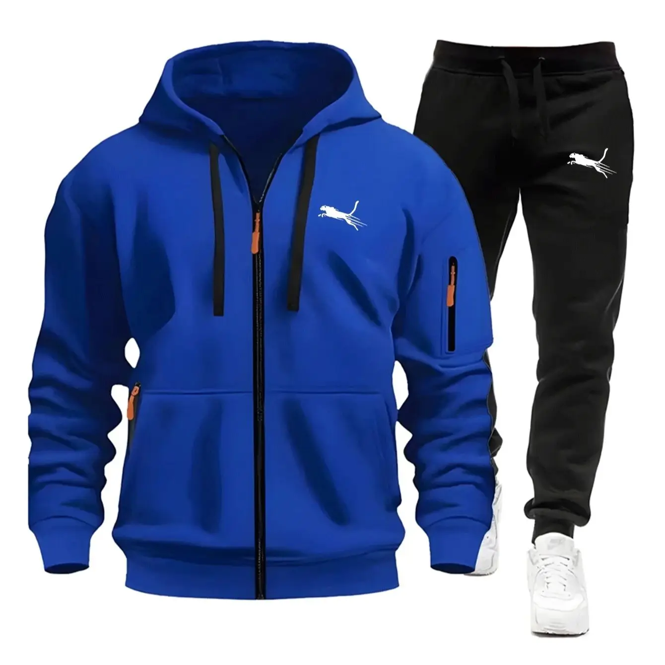 Men Casual Sweatshirt Suit Dai - Streetwear Zipper 评论和价格