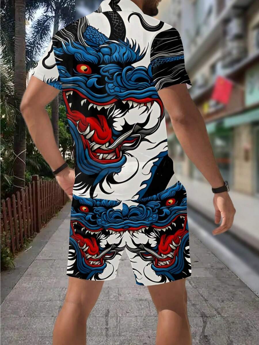 Men's 3D Dragon Print Zipper P - Streetwear Zipper 评论和价格