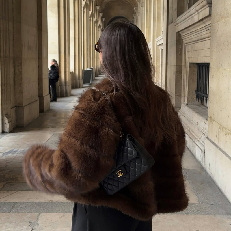 Vintage Brown Patchwork Fur Co - Streetwear Brand Vintage 评论和价格
