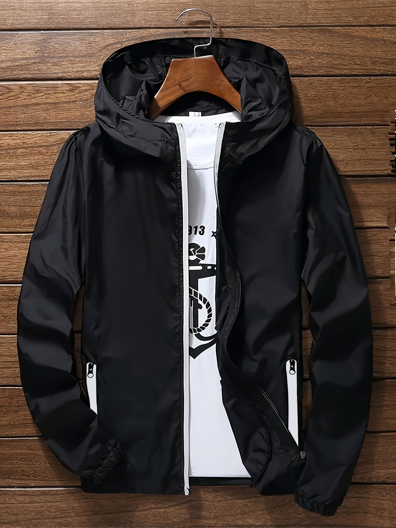 Men's Premium Lightweight Hood - Streetwear Zipper 评论和价格