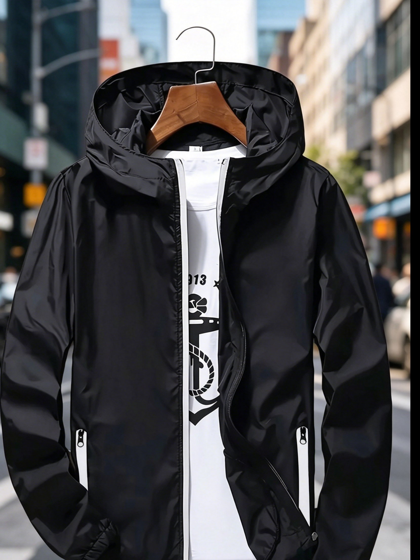 Men's Premium Lightweight Hood - Streetwear Zipper 评论和价格