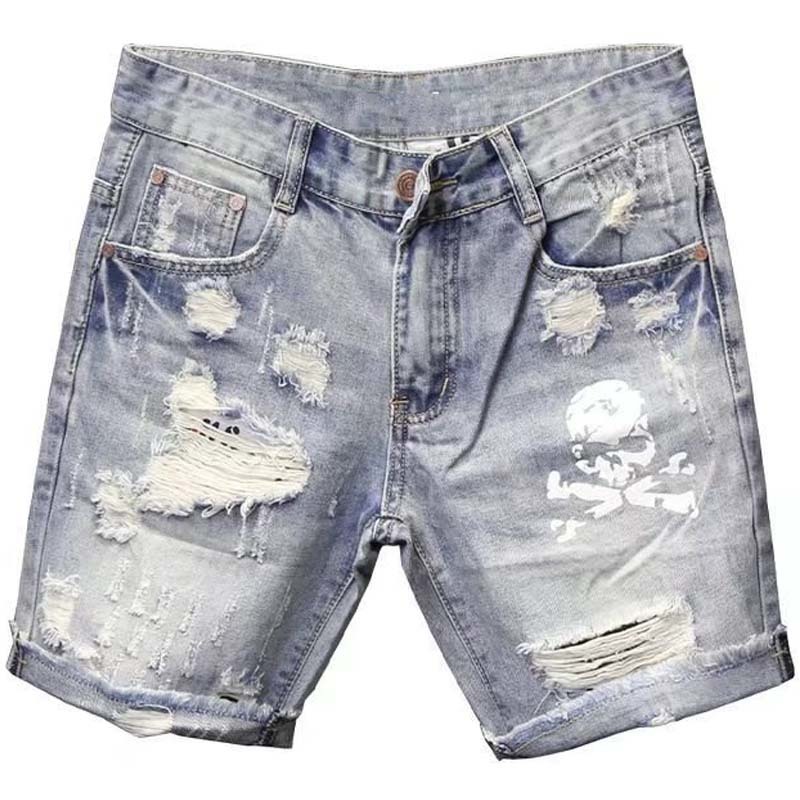 Summer Men's Worn Bead Hole Be - Streetwear Brand Pants 评论和价格
